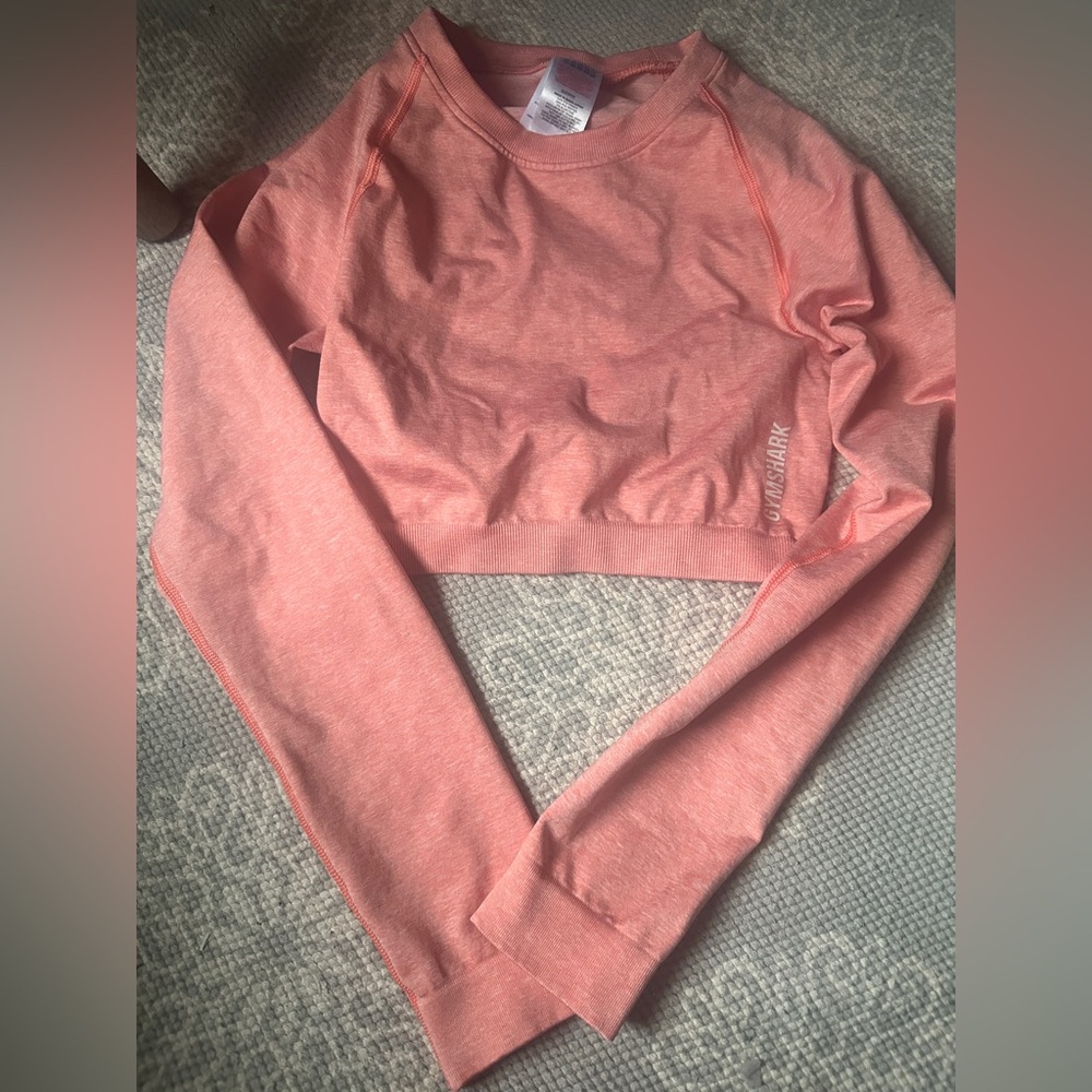 Gymshark Coral Long Sleeve Crop Top